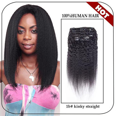 Kinky Curly Drawstring Clip In Afro Weave Hair Extensions African American OEM