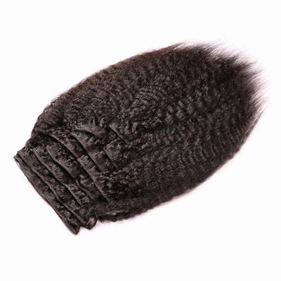 Kinky Curly Drawstring Clip In Afro Weave Hair Extensions African American OEM