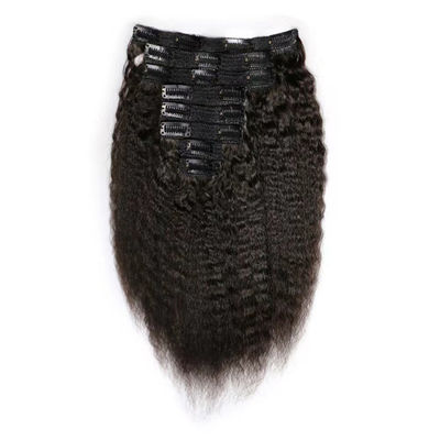 Kinky Curly Drawstring Clip In Afro Weave Hair Extensions African American OEM