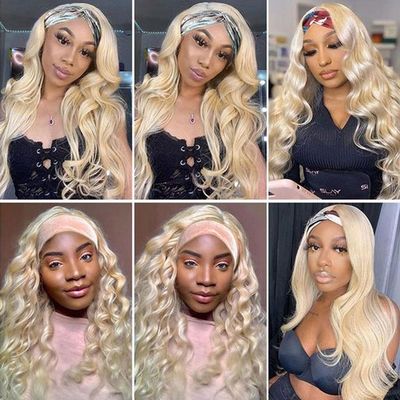 Odm 613 Blonde Wig Lac Virgin Human Hair Bundles Remy Silky Straight