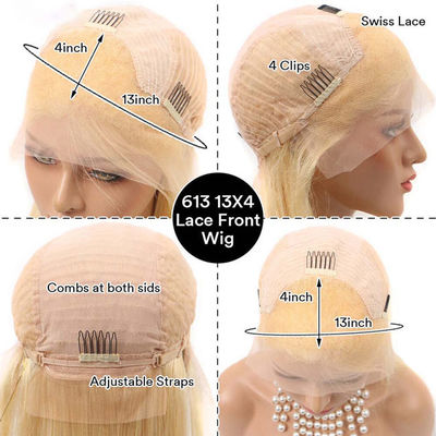 Odm 613 Blonde Wig Lac Virgin Human Hair Bundles Remy Silky Straight